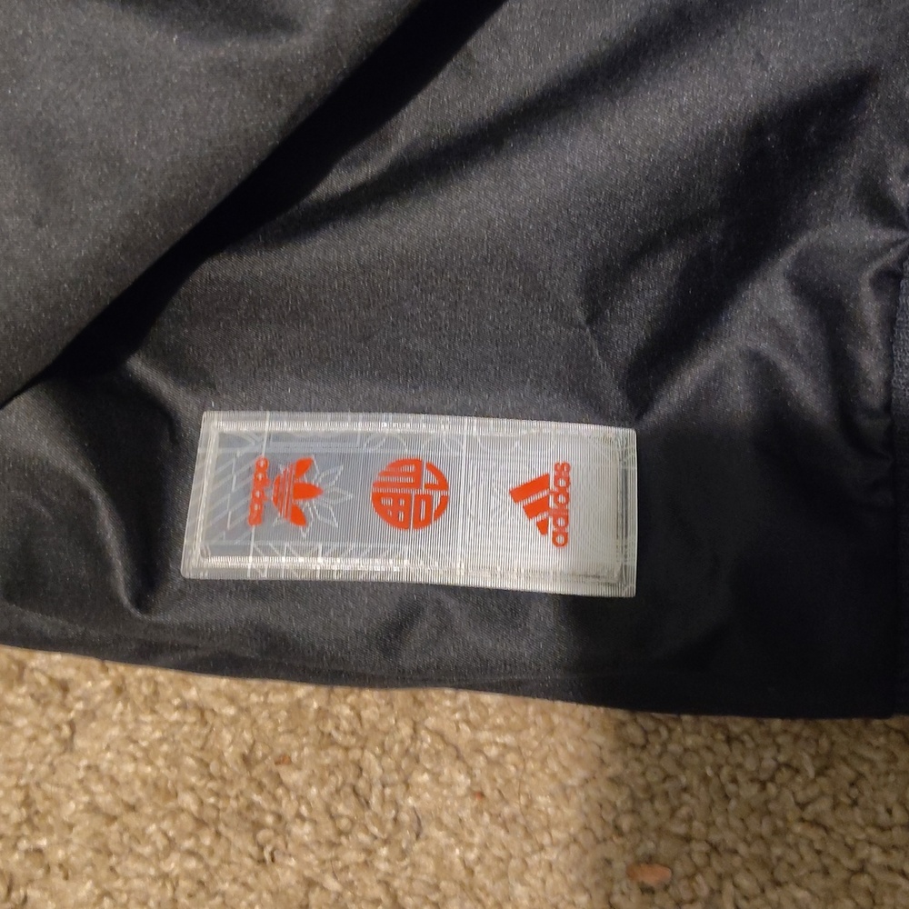 Adidas Men's Black and Coral Bomber Jacket - Picture 8 of 8